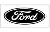 Ford Oval Logo Decal - Soild Style - 3" Tall